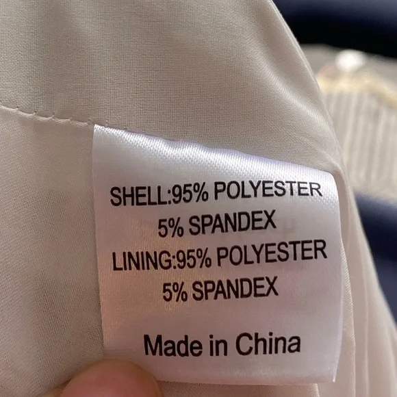 Emerson Lang Tan Gingham Bubble Midi Skirt Size M Tan White Plaid Lined - Picture 10 of 11